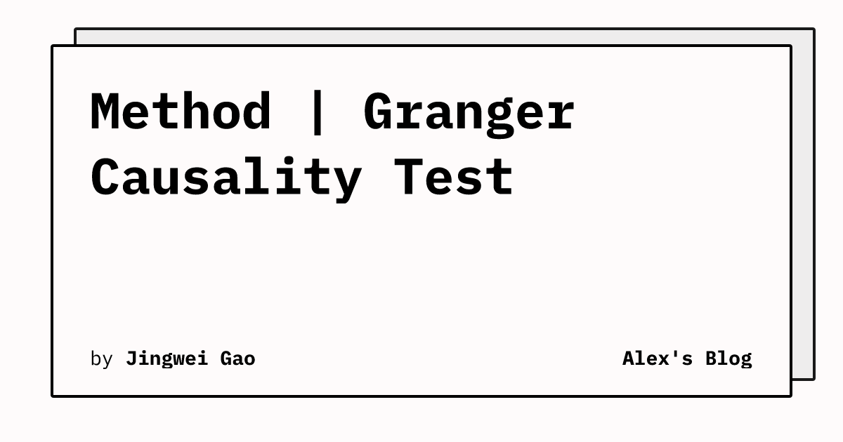 Method | Granger Causality Test