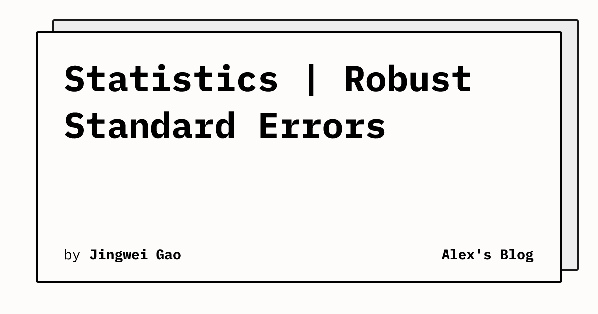 Statistics robust standard errors